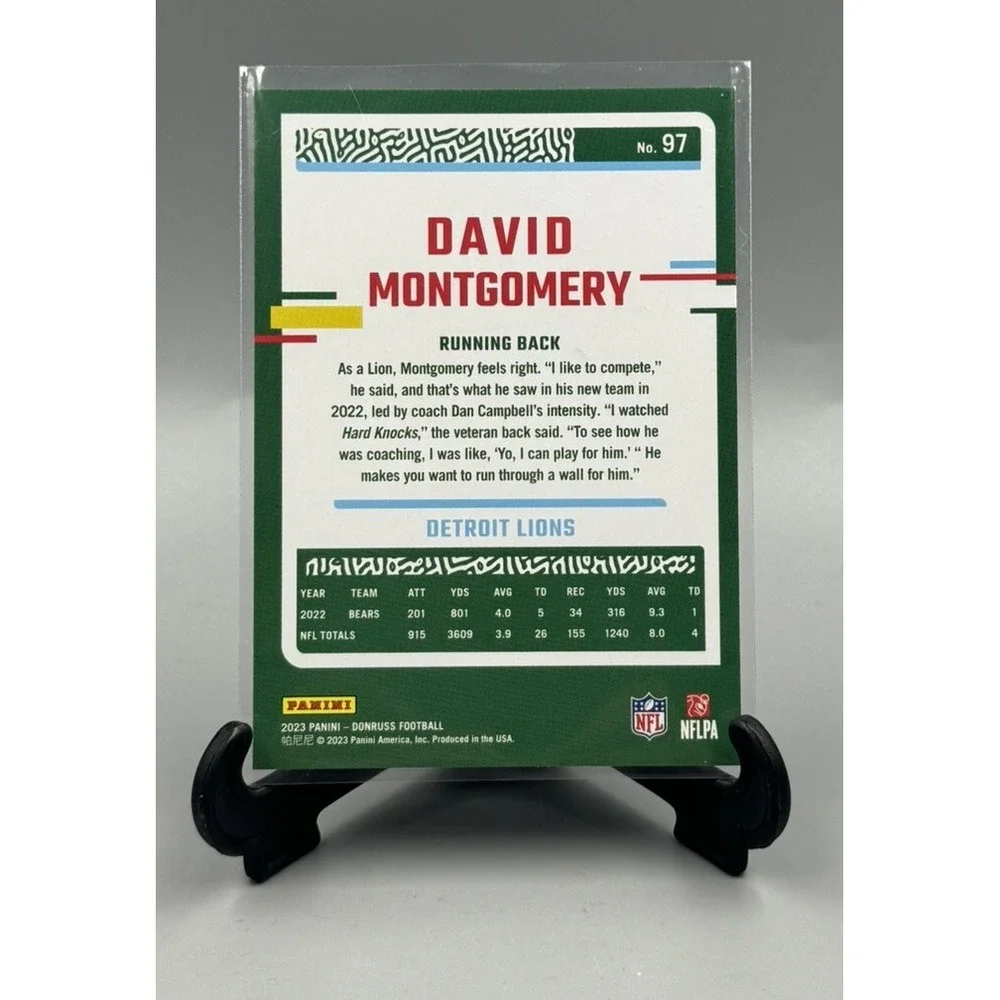 2023 Panini Donruss David Montgomery #97‎ Detroit Lions